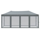 Tente de réception pliable avec parois Anthracite 3x6 m