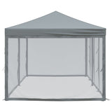 Tente de réception pliable avec parois Anthracite 3x6 m