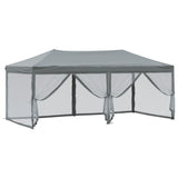 Tente de réception pliable avec parois Anthracite 3x6 m