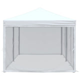 Tente de réception pliable avec parois Blanc 3x6 m