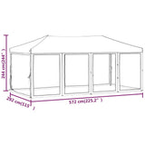 Folding reception tent with walls White 3x6 m