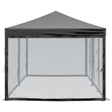 Folding reception tent with walls Black 3x6 m