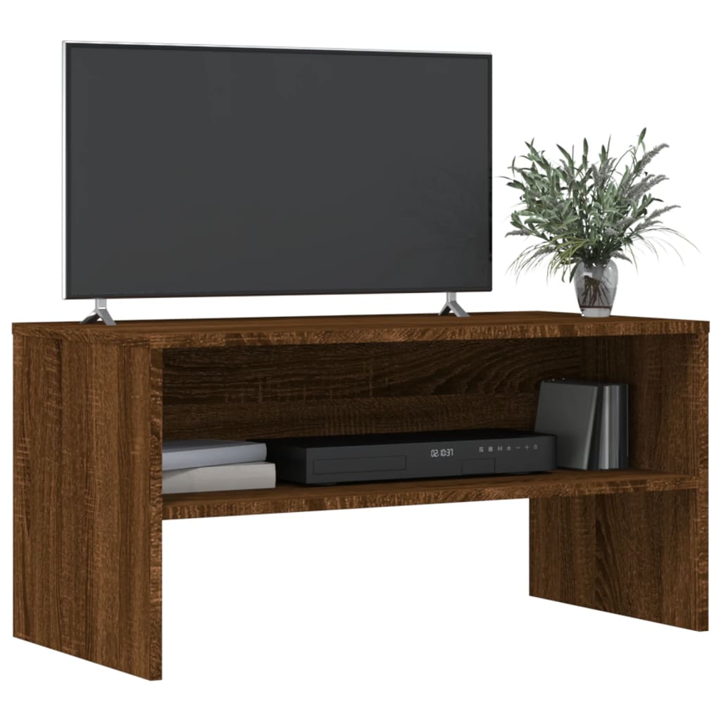 TV cabinet brown oak 80x40x40 cm engineered wood