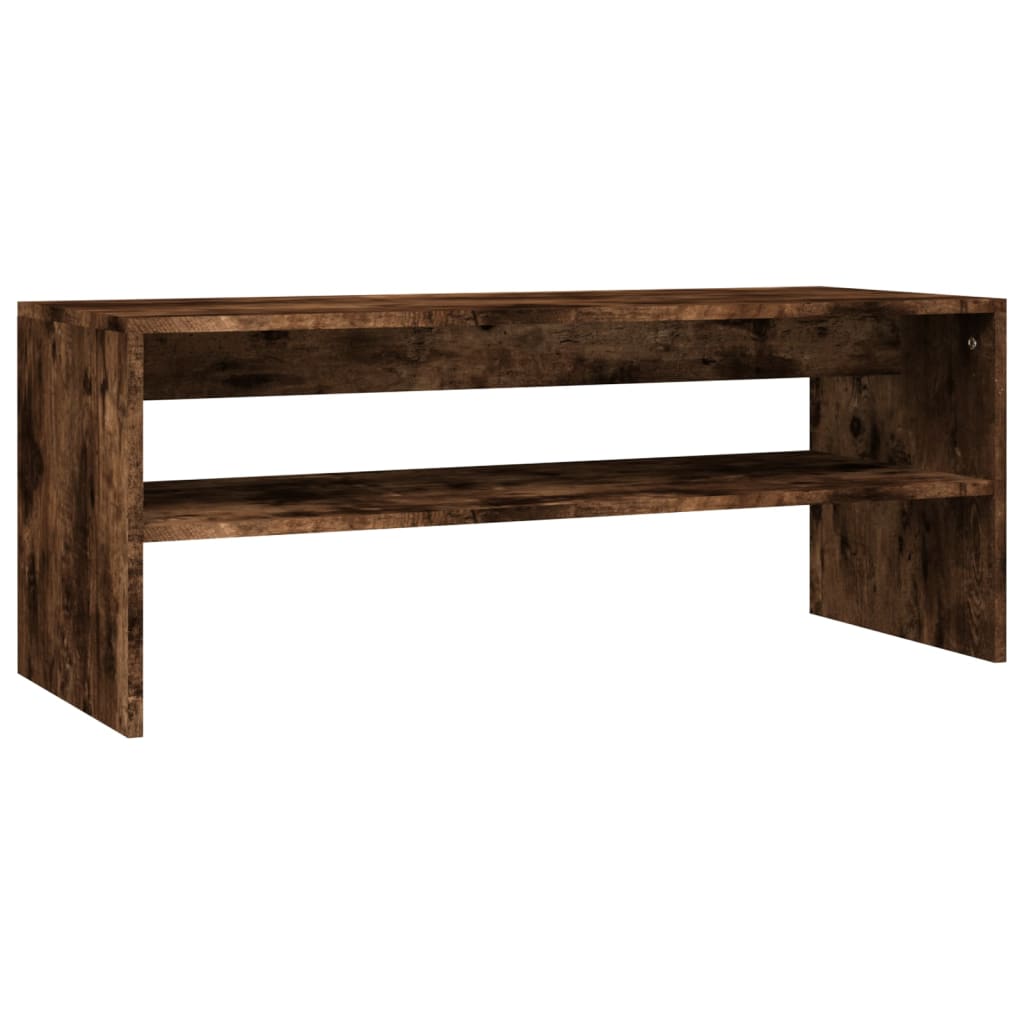 Table basse Chêne fumé 100x40x40 cm Bois d'ingénierie