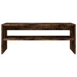 Coffee table Smoked oak 100x40x40 cm Engineered wood