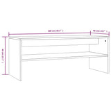 Coffee table Smoked oak 100x40x40 cm Engineered wood