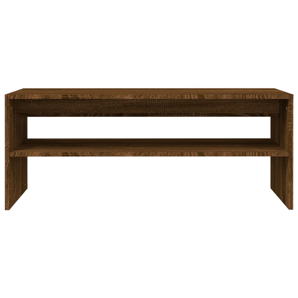 Table basse Chêne marron 100x40x40 cm Bois d'ingénierie