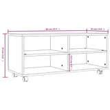 Meuble TV sur roulettes Chêne fumé 90x35x35cm Bois d'ingénierie