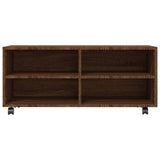 Meuble TV sur roulettes Chêne marron 90x35x35cm Bois ingénierie