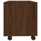 Meuble TV sur roulettes Chêne marron 90x35x35cm Bois ingénierie