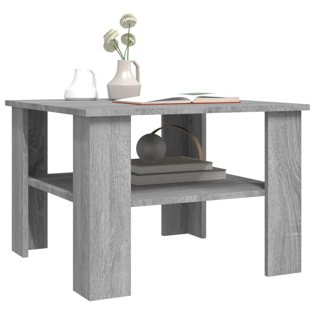 Table basse Sonoma gris 60x60x42 cm Bois d'ingénierie