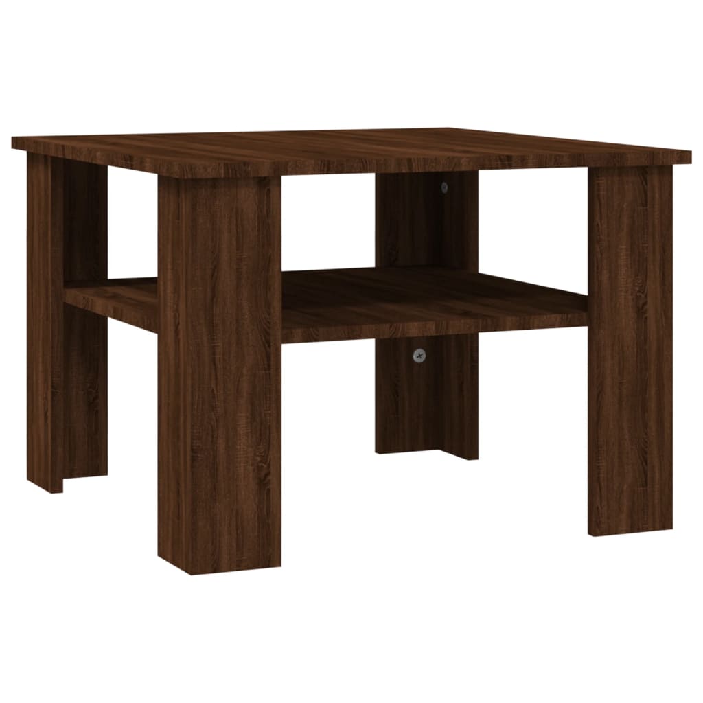 Coffee table Brown oak 60x60x42 cm Engineered wood