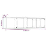 Bibliothèque/Meuble TV Chêne fumé 143x30x36cm Bois d'ingénierie