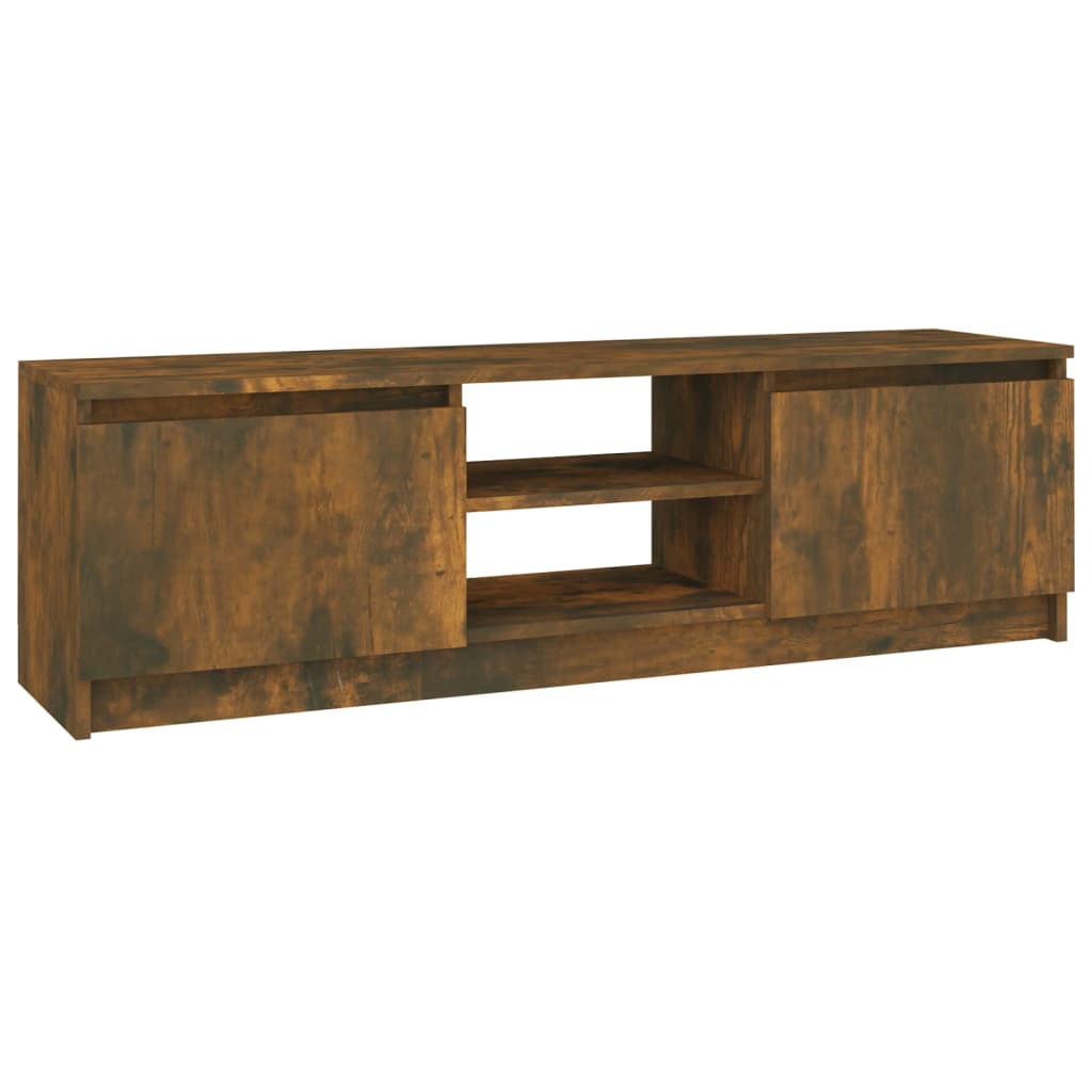 Meuble TV Chêne fumé 120x30x35,5 cm Bois d'ingénierie