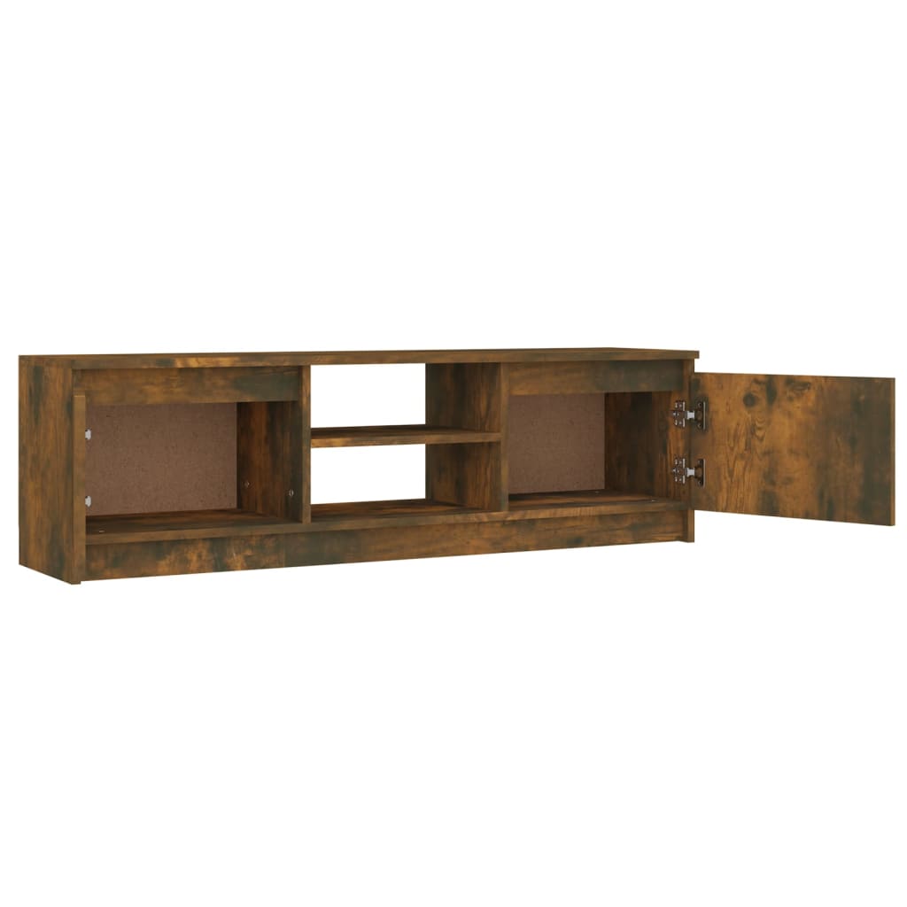 Meuble TV Chêne fumé 120x30x35,5 cm Bois d'ingénierie