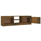 Meuble TV Chêne fumé 120x30x35,5 cm Bois d'ingénierie