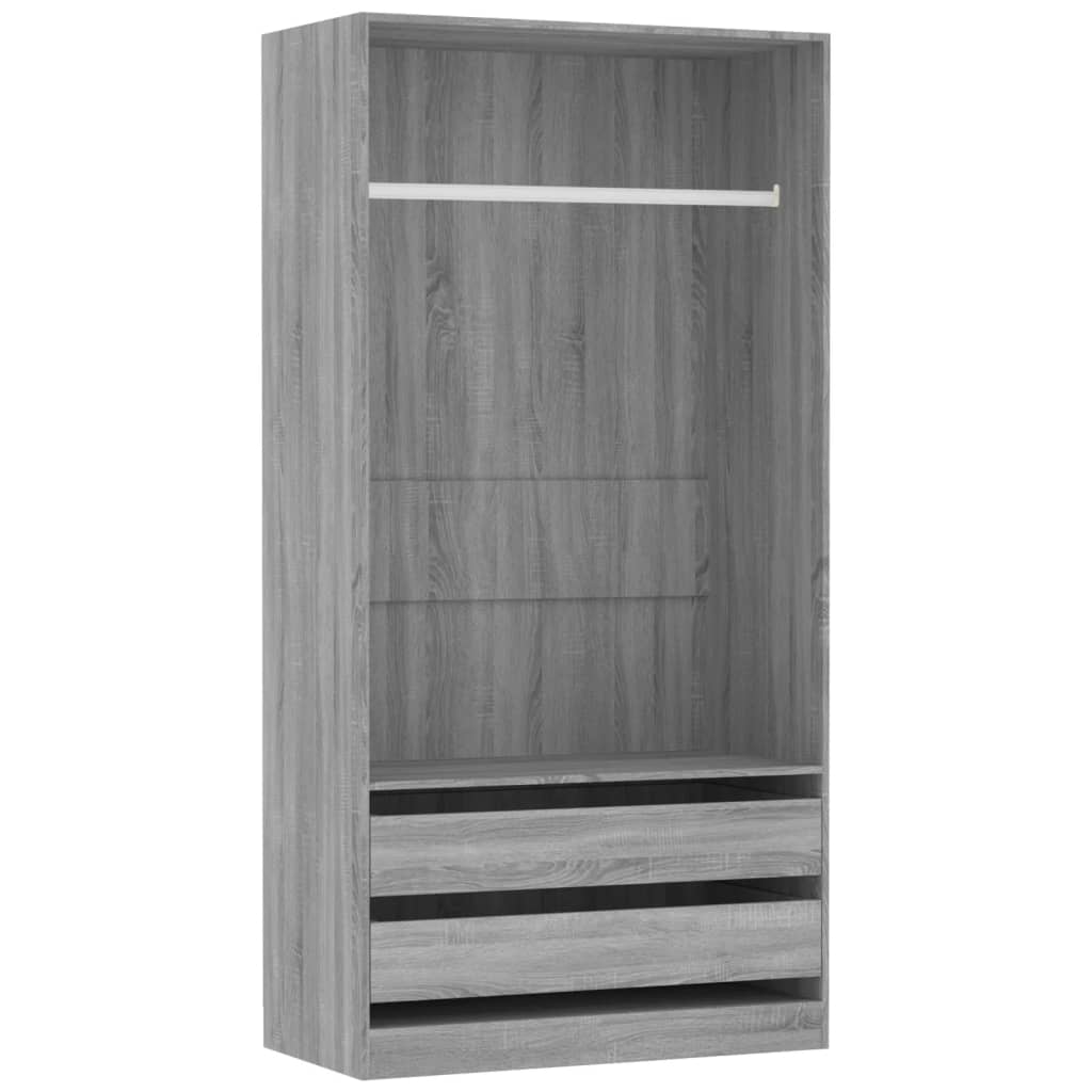 Garde-robe Sonoma gris 100x50x200 cm Bois d'ingénierie