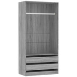 Garde-robe Sonoma gris 100x50x200 cm Bois d'ingénierie