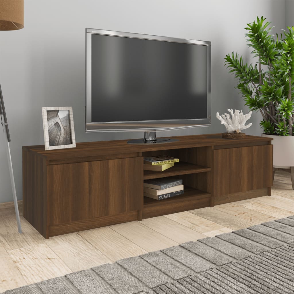 Meuble TV Chêne marron 140x40x35,5 cm Bois d'ingénierie