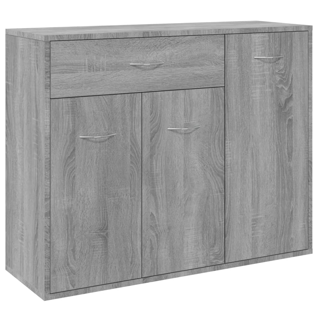 Sonoma graues Sideboard 88x30x70 cm Holzwerkstoff