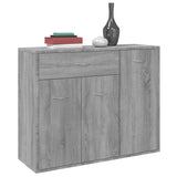 Sonoma graues Sideboard 88x30x70 cm Holzwerkstoff