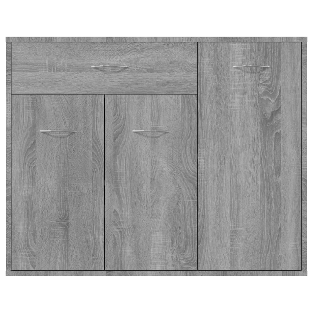 Sonoma graues Sideboard 88x30x70 cm Holzwerkstoff