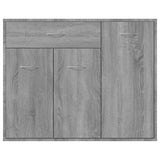 Sonoma graues Sideboard 88x30x70 cm Holzwerkstoff