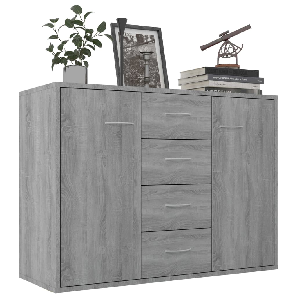 Buffet Sonoma gris 88x30x65 cm Bois d'ingénierie