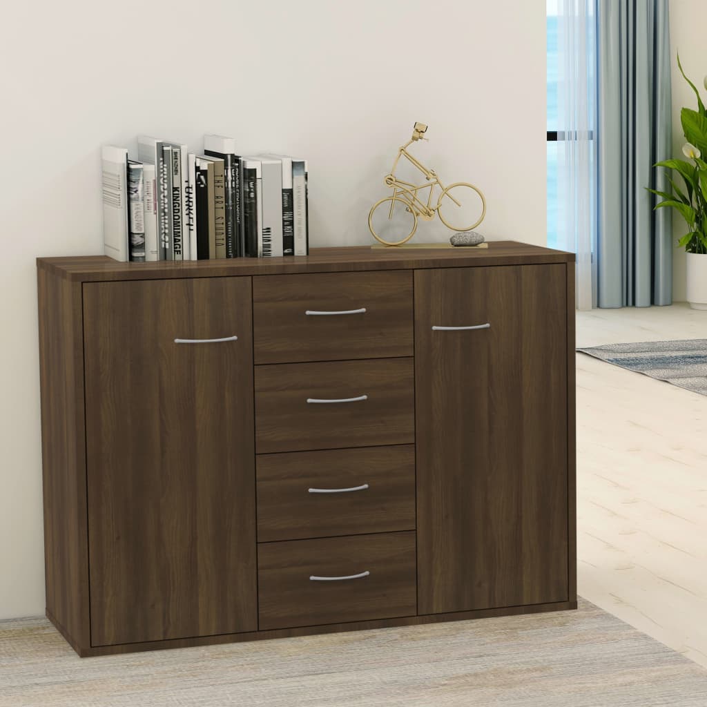 Sideboard Brown Oak 88x30x65 cm Engineered wood