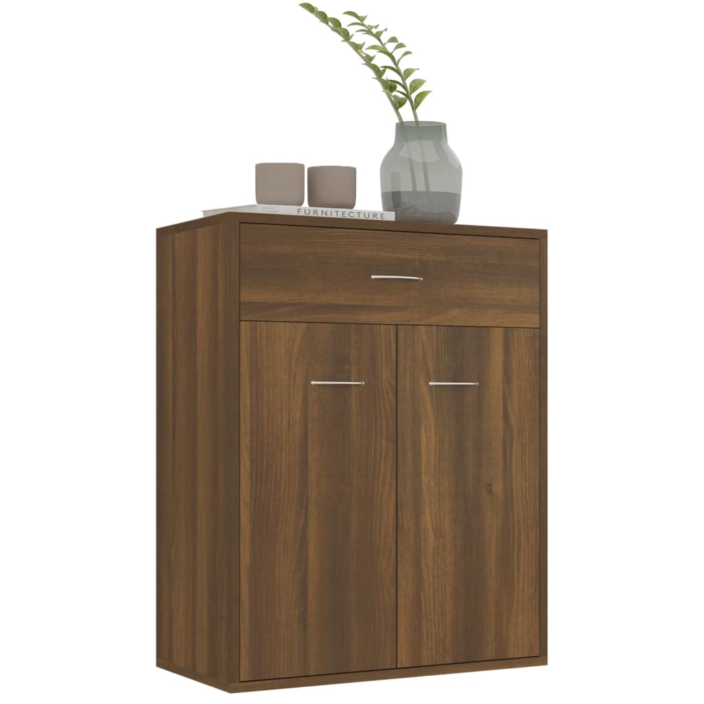 Sideboard Brown Oak 60x30x75 cm Engineered wood