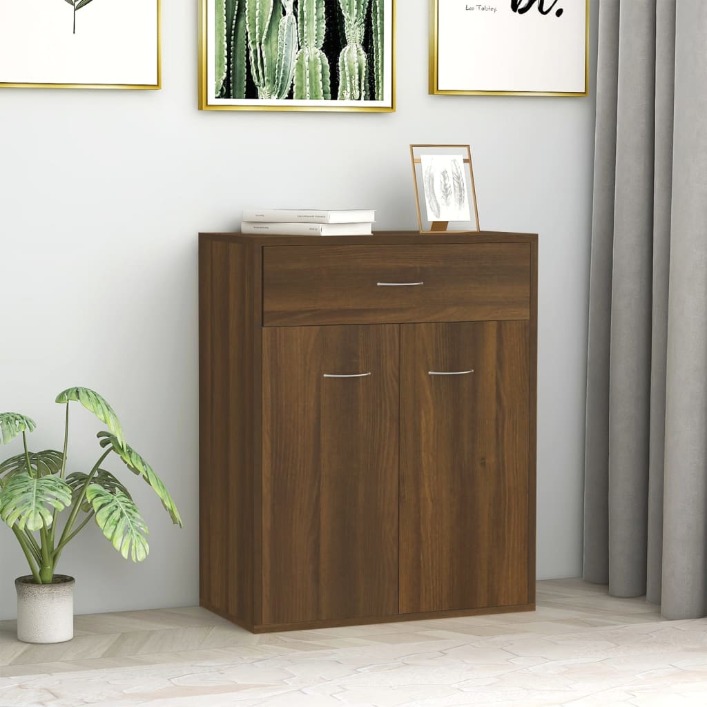 Sideboard Brown Oak 60x30x75 cm Engineered wood