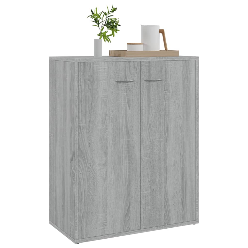 Sonoma graues Sideboard 60x30x75 cm Holzwerkstoff