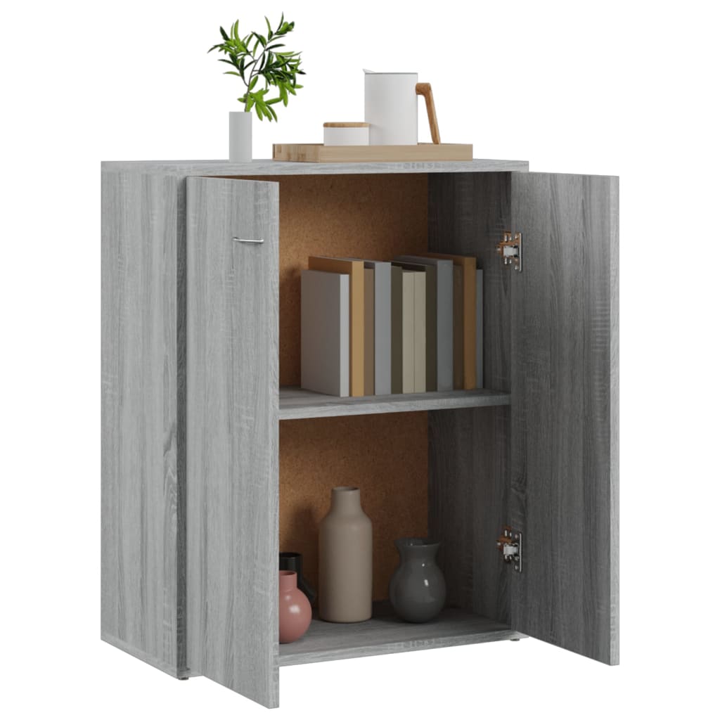 Sonoma graues Sideboard 60x30x75 cm Holzwerkstoff