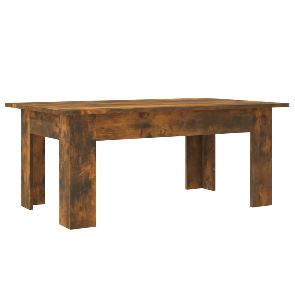 Table basse Chêne fumé 100x60x42 cm Bois d'ingénierie