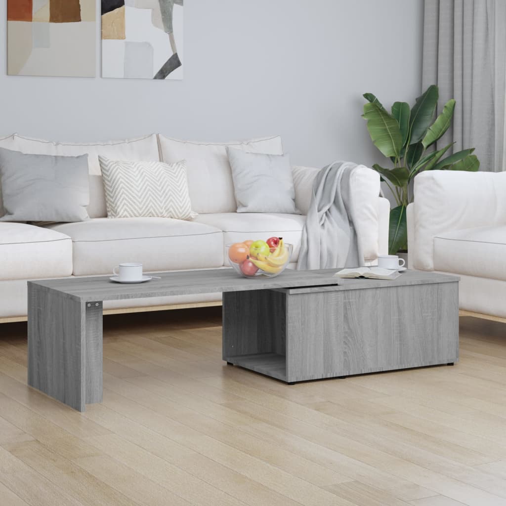 Table basse Sonoma gris 150x50x35 cm Bois d'ingénierie