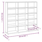 CD-Schrank Sonoma grau 102x23x89,5 cm Holzwerkstoff