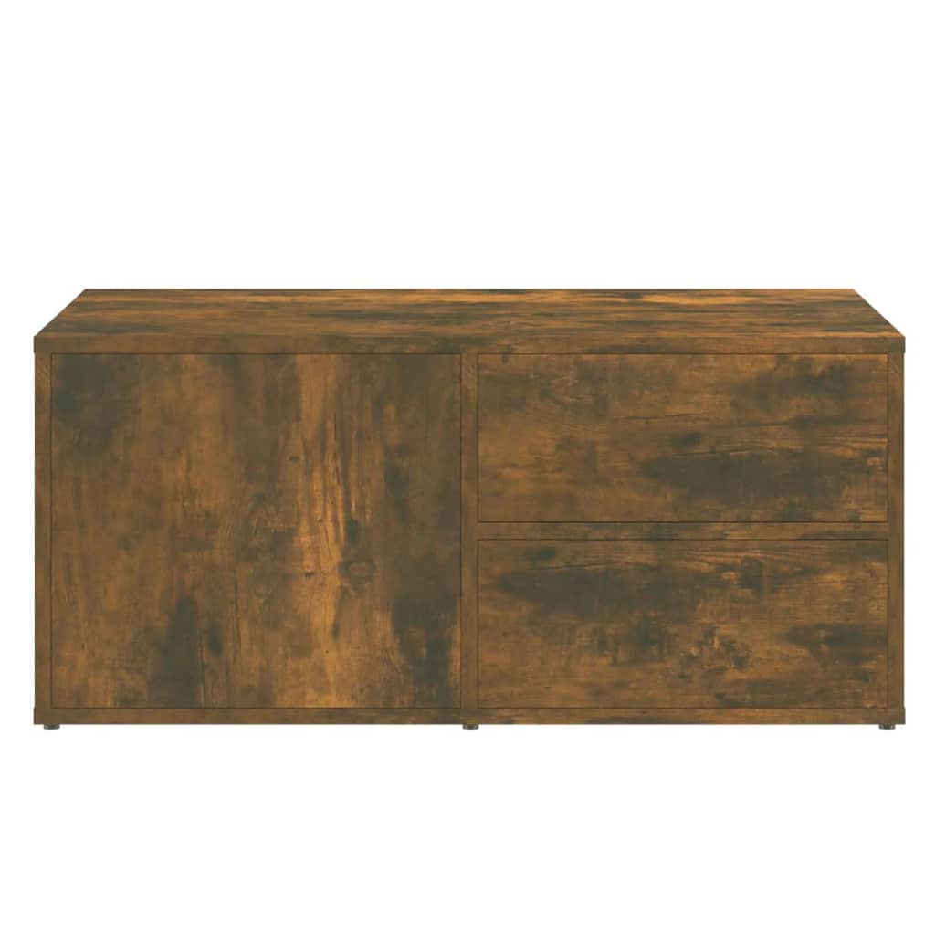 Meuble TV Chêne fumé 80x34x36 cm Bois d'ingénierie