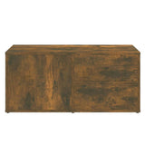 Meuble TV Chêne fumé 80x34x36 cm Bois d'ingénierie