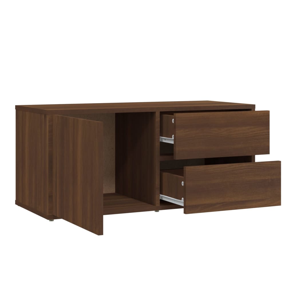 Meuble TV Chêne marron 80x34x36 cm Bois d'ingénierie