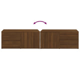 Meuble TV Chêne marron 80x34x36 cm Bois d'ingénierie