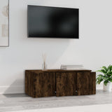 Meuble TV Chêne fumé 80x34x30 cm Bois d'ingénierie