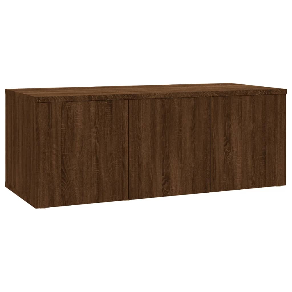 TV cabinet Brown oak 80x34x30 cm Engineered wood