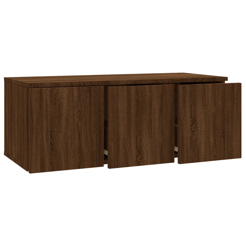 TV cabinet Brown oak 80x34x30 cm Engineered wood