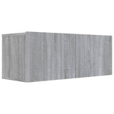 Meuble TV sonoma gris 80x30x30 cm bois d'ingénierie