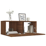 Meuble TV chêne marron 80x30x30 cm bois d'ingénierie