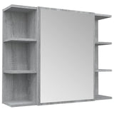 Armoire à miroir de salle de bain Sonoma gris 80x20,5x64cm Bois