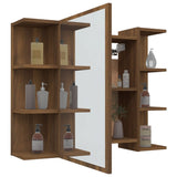 Badezimmerspiegelschrank Braune Eiche 80x20,5x64 cm Holz