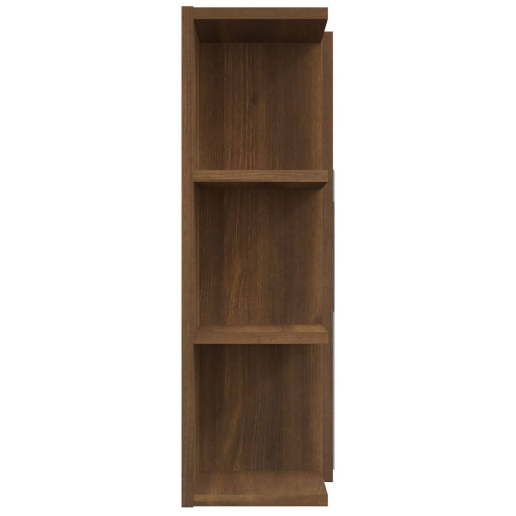 Badezimmerspiegelschrank Braune Eiche 80x20,5x64 cm Holz