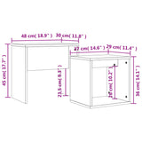 Tables basses gigognes 2 pcs chêne fumé bois d'ingénierie