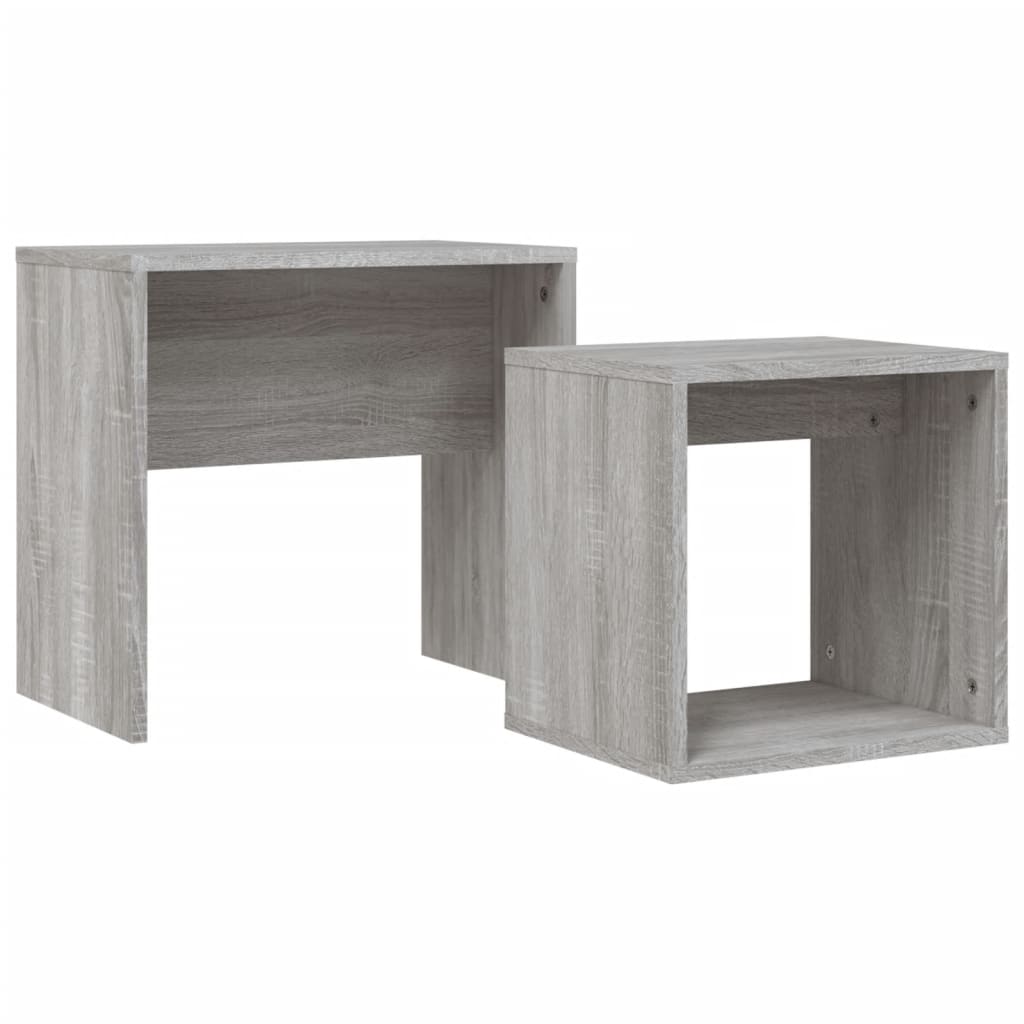 Nesting Coffee Tables 2 pcs Sonoma Gray Engineered Wood